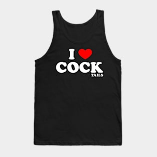 Funny I Love Cocktails I Heart Cocktails Drinking Pun Tank Top